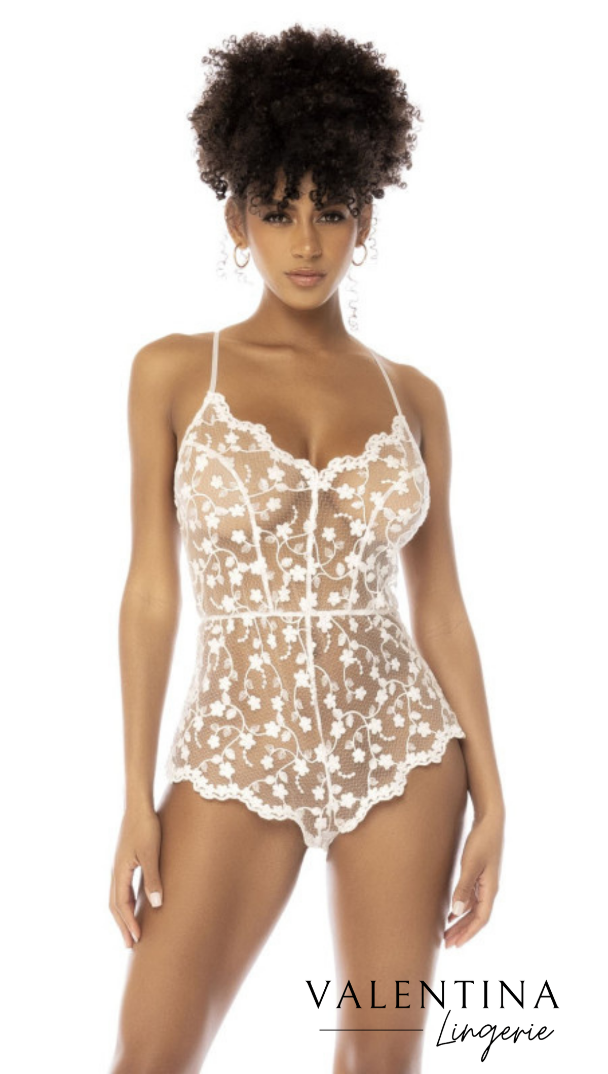 Body en Dentelle Brodée & Coton Blanc – Eugénie